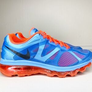Nike Women's Air Max Blue and Orange Fitsole Shoes